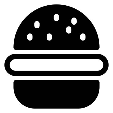 Hamburger sembolü vektör çizimi beyaz arkaplanda izole edildi