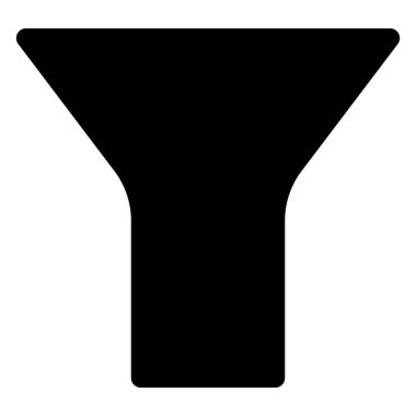 Beyaz arkaplanda izole edilmiş filtre glyph ikon vektör çizimi