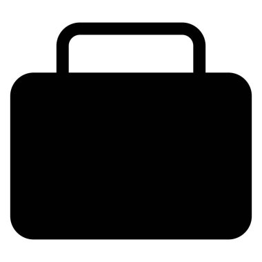 beyaz arkaplanda izole edilmiş evrak çantası sembolü vektör illüstrasyonu