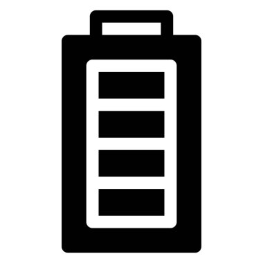 Beyaz arkaplanda izole edilmiş tam glyph simge vektör çizimi