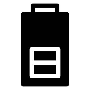 Beyaz arkaplanda izole edilmiş yarı glyph simge vektör çizimi