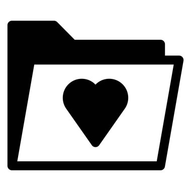 Beyaz arkaplanda izole edilmiş favori glyph ikon vektör çizimi