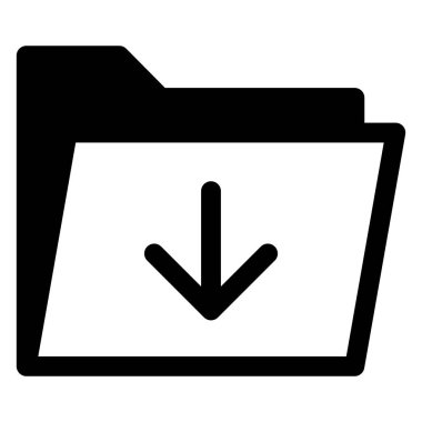 Beyaz arkaplanda izole edilmiş klasör sembolü çizimi indir