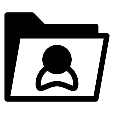 beyaz arkaplanda izole edilmiş kullanıcı glyph simgesi vektör çizimi