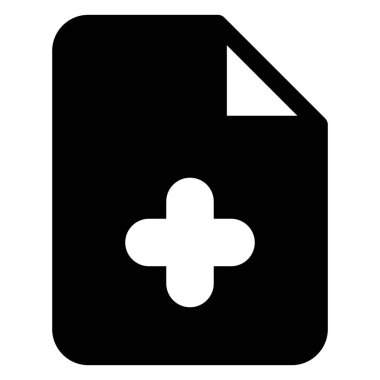 Beyaz arkaplanda izole edilmiş glyph simgesi vektör illüstrasyonu ekle