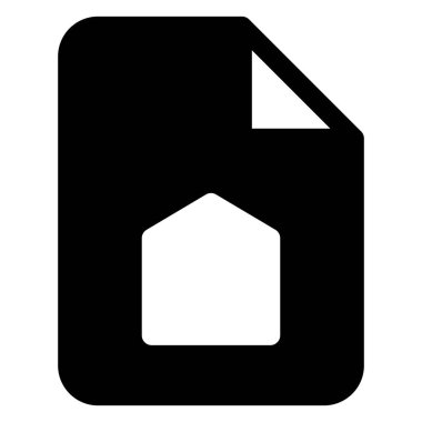 Beyaz arkaplanda izole edilmiş ev glifleri simgesi vektör çizimi