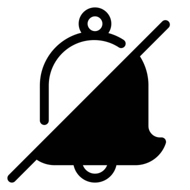 Beyaz arkaplanda izole edilmiş sessiz glyph simgesi vektör çizimi