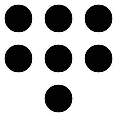 Beyaz arkaplanda izole edilmiş arama pedi sembolü vektör illüstrasyonu