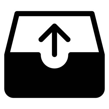 E- posta glifleri simgesi vektör çizimi beyaz arkaplanda izole edildi