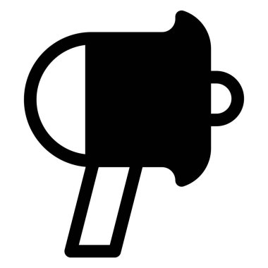 Beyaz arkaplanda izole edilmiş megafon sembol vektör çizimi