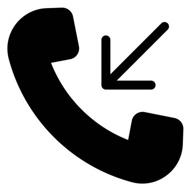 Gelen glyph simgesi vektör çizimi beyaz arkaplanda izole edildi