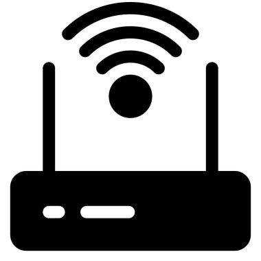 router glyph simge vektör çizimi beyaz arkaplanda izole edildi