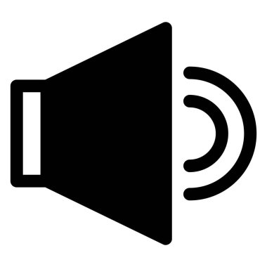 ses sembolü vektör çizimi beyaz arkaplanda izole edildi