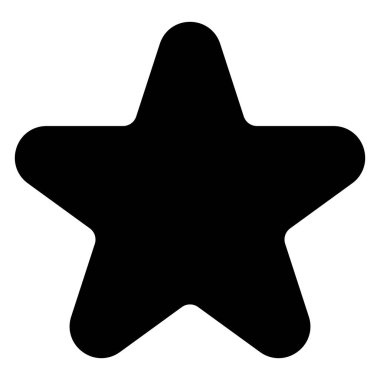 Beyaz arkaplanda izole edilmiş favori glyph ikon vektör çizimi