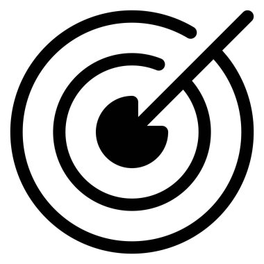 hedef simge vektör çizimi beyaz arkaplanda izole edildi