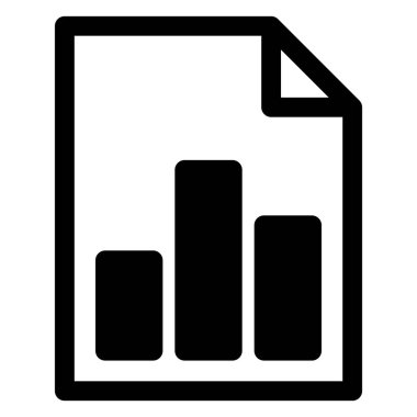 beyaz arkaplanda izole edilmiş analitik glyph ikon vektör çizimi