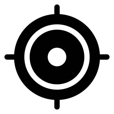 hedef simge vektör çizimi beyaz arkaplanda izole edildi