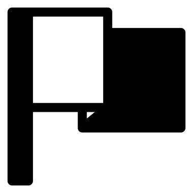 Beyaz arkaplanda izole edilmiş bayrak sembolü vektör çizimi