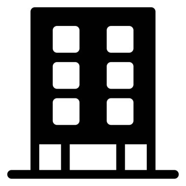 Beyaz arkaplanda izole edilmiş ofis sembolü vektör illüstrasyonu