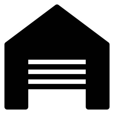 Depo sembolü vektör çizimi beyaz arkaplanda izole edildi