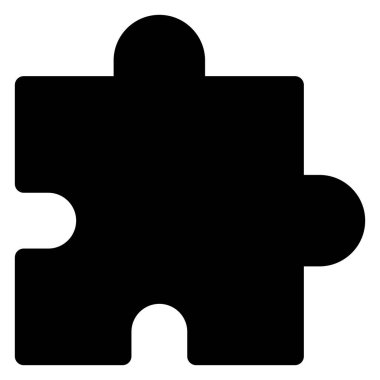 Yapboz sembolü vektör çizimi beyaz arkaplanda izole edildi