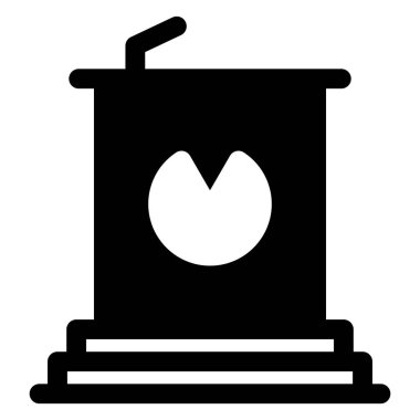 Podyum sembol vektör çizimi beyaz arkaplanda izole edildi