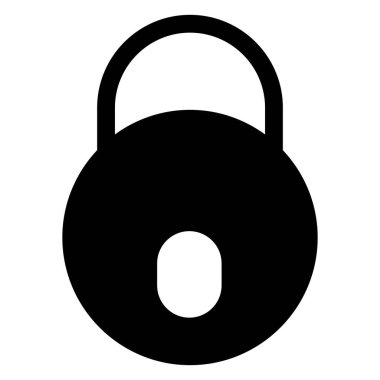 asma kilit sembolü vektör çizimi beyaz arkaplanda izole edildi