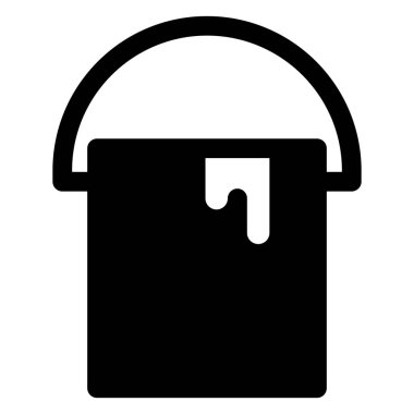 beyaz arkaplanda izole edilmiş renk kovası sembolü vektör çizimi