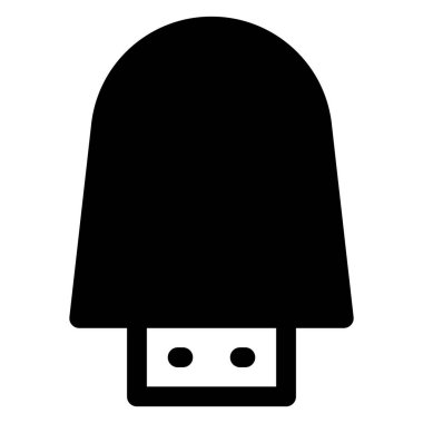 Flaş bellek simgesi vektör çizimi beyaz arkaplanda izole edildi