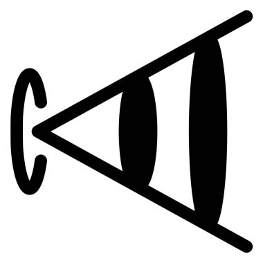 beyaz arkaplanda izole edilmiş odak sembolü vektör çizimi