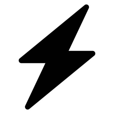 flaş glifli simge vektör çizimi beyaz arkaplanda izole edildi