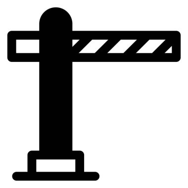 beyaz arkaplanda izole edilmiş bariyer sembolü vektör çizimi