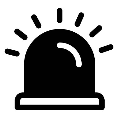 Beyaz arkaplanda izole edilmiş alarm sembolü vektör çizimi