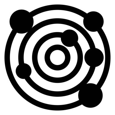 Galaksi sembolü vektör çizimi beyaz arkaplanda izole edildi