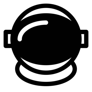 Beyaz arkaplanda izole edilmiş kask sembolü vektör çizimi