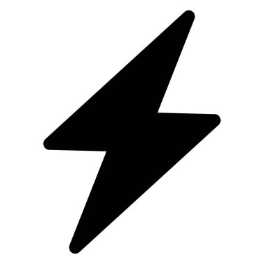 beyaz arkaplanda izole edilmiş gök gürültüsü sembolü vektör çizimi