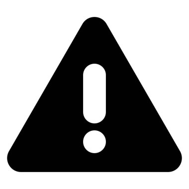 Beyaz arkaplanda izole edilmiş uyarı simgesi vektör illüstrasyonu