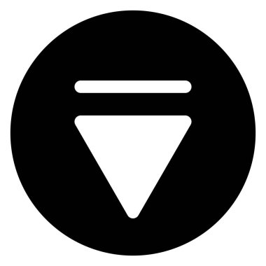 Beyaz arkaplanda izole edilmiş glyph ikon vektör illüstrasyonunu kaldır