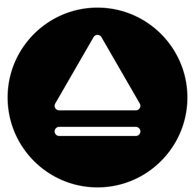 Beyaz arkaplanda izole edilmiş glyph ikon vektör illüstrasyonunu kaldır