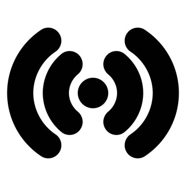 bağlantı glyph simgesi vektör çizimi beyaz arkaplanda izole edildi