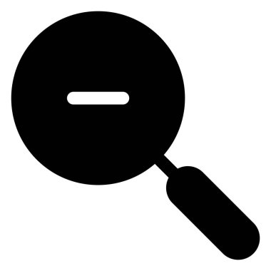 zoom glyph simge vektör çizimi beyaz arkaplanda izole edildi