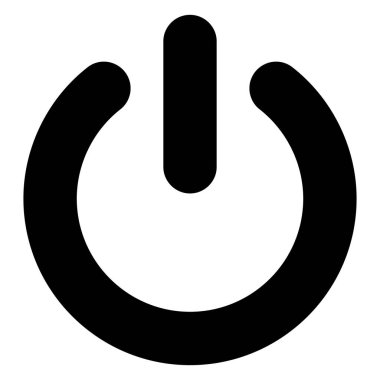 güç glyph simgesi vektör çizimi beyaz arkaplanda izole edildi