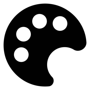 palet sembolü vektör illüstrasyonu beyaz arkaplanda izole edildi