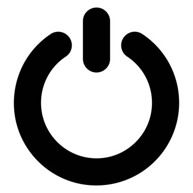 güç glyph simgesi vektör çizimi beyaz arkaplanda izole edildi