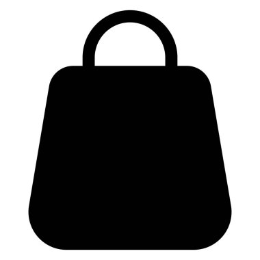 torba glyph simgesi vektör çizimi beyaz arkaplanda izole edildi