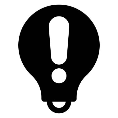 Ampul sembolü vektör illüstrasyonu beyaz arkaplanda izole edildi