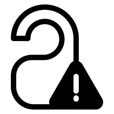 Beyaz arkaplanda izole edilmiş glyph ikon vektör illüstrasyonunu rahatsız et