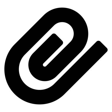 beyaz arkaplanda izole edilmiş kağıt ataç simgesi vektör illüstrasyonu