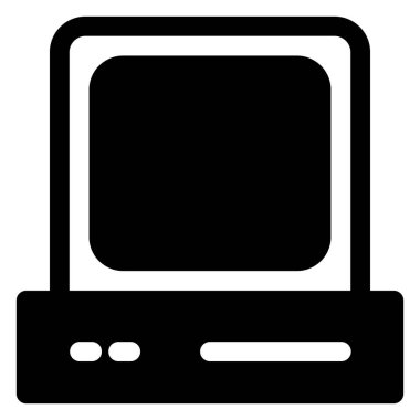 bilgisayar sembolü vektör çizimi beyaz arkaplanda izole edildi