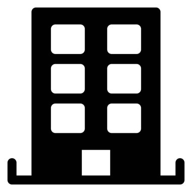 Beyaz arkaplanda izole edilmiş ofis sembolü vektör illüstrasyonu